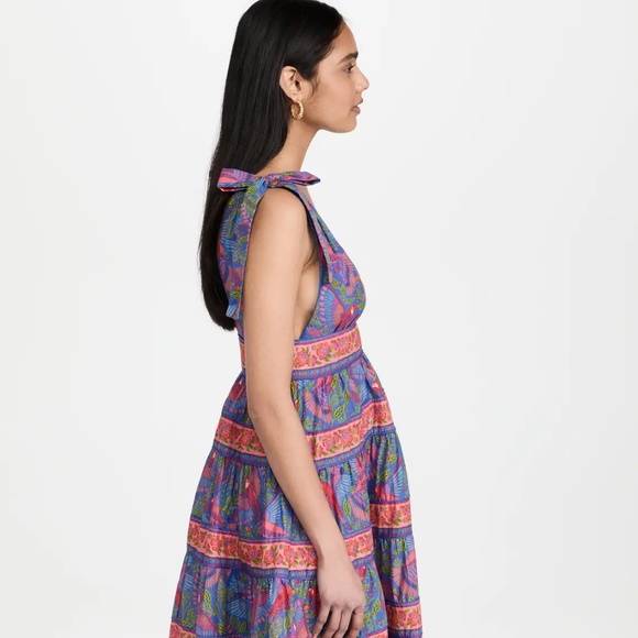 Farm Rio Full length Blue Print Dress - Picture 8 of 11